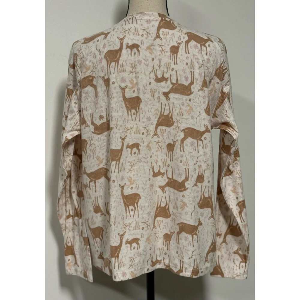 LC Lauren Conrad Long Sleeve Henley Pajama Top & Pajama Pants Sleep Set Size L